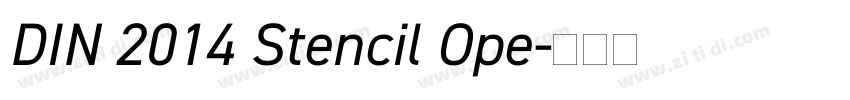 DIN 2014 Stencil Ope字体转换